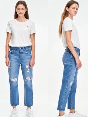 Levi’s 501 Original Cropped 31x26 Distressed
